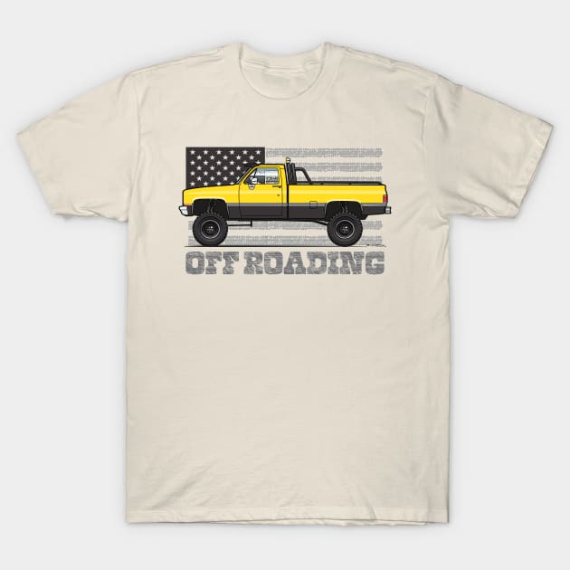 Yellow Off Roading truck T-Shirt by JRCustoms44